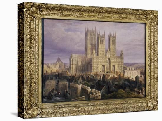 Lincoln Cathedral from the North West, Lincolnshire, England, 19th Century-Frederick Mackenzie-Premier Image Canvas