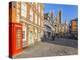 Lincoln Cathedral viewed from Exchequer Gate with red telephone visible, Lincoln, Lincolnshire, Eng-Frank Fell-Premier Image Canvas