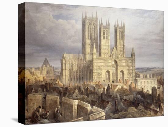 Lincoln Cathedral-Frederick Mackenzie-Premier Image Canvas