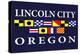 Lincoln City, Oregon - Nautical Flags-Lantern Press-Stretched Canvas