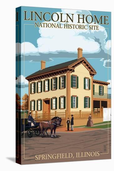 Lincoln Home National Historic Site - Springfield, Illinois-Lantern Press-Stretched Canvas