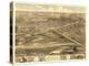 Lincoln, Illinois - Panoramic Map-Lantern Press-Stretched Canvas