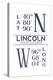 Lincoln, Nebraska - Latitude and Longitude (Blue)-Lantern Press-Stretched Canvas