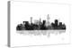 Lincoln Nebraska Skyline BG 1-Marlene Watson-Premier Image Canvas