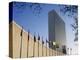 Line of Flags Outside the United Nations Building, Manhattan, New York City, USA-Nigel Francis-Premier Image Canvas