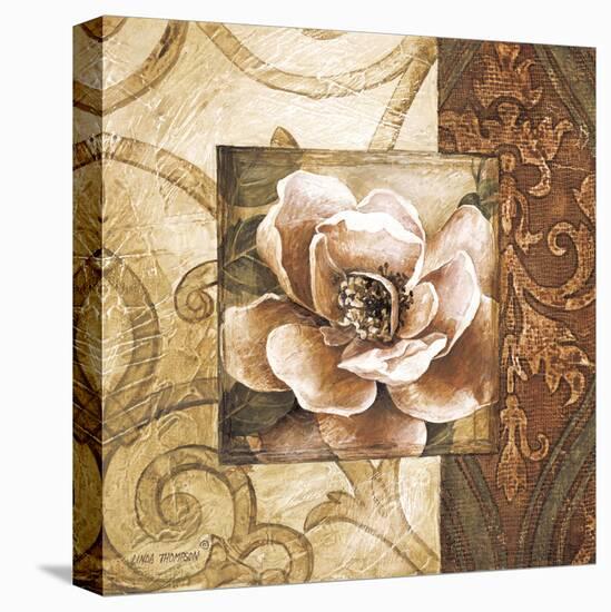 Linen Roses II-Linda Thompson-Stretched Canvas