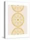 Linocut Mandala Flowers Gold-null-Stretched Canvas