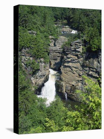 Linville Falls, Linville River Near the Blue Ridge Parkway, Appalachian Mountains, North Carolina-Robert Francis-Premier Image Canvas