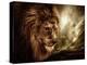 Lion Against Stormy Sky-NejroN Photo-Premier Image Canvas