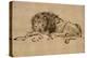 Lion au repos-Rembrandt van Rijn-Premier Image Canvas