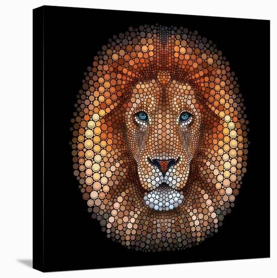 Lion face made of circles-Ben Heine-Premier Image Canvas