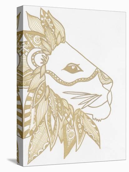 Lion Gold-Pam Varacek-Stretched Canvas