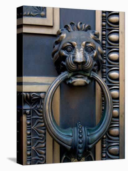 Lion-Headed Handle on Door of Baltimore City Courthouse, Baltimore, Maryland, USA-Scott T. Smith-Premier Image Canvas