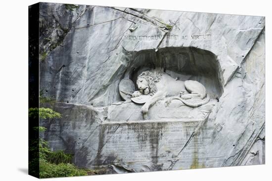 Lion Monument by Lucas Ahorn for Swiss Soldiers Who Died in the French Revolution-Christian Kober-Premier Image Canvas