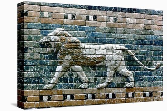 Lion Passant from Wall of the Sacred Way to the Ishtar Gate, Babylon (Ira), C575 BC-null-Premier Image Canvas