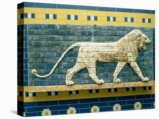 Lion Representing Ishtar, from Babylon, 625-539 BC (Enamelled Bricks)-null-Premier Image Canvas