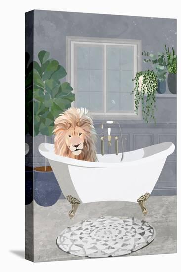 Lion takes a bath-Sarah Manovski-Premier Image Canvas