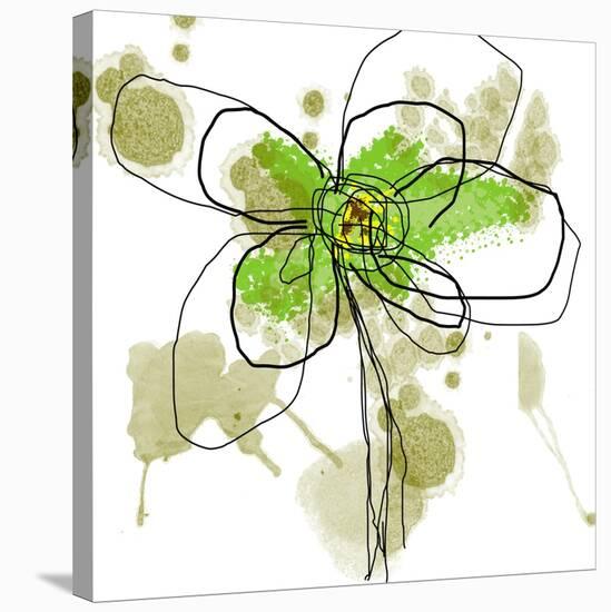 Liquid Green Flower-Jan Weiss-Stretched Canvas