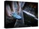 Lisa Eaton Laces Up Her Running Shoe Near a Water Feature at Freeway Park - Seattle, Washington-Dan Holz-Premier Image Canvas