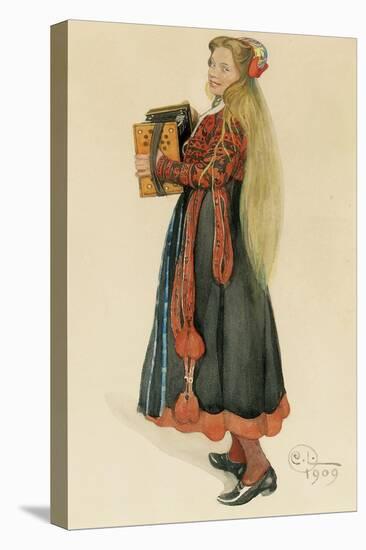 Lisbeth Playing the Accordian, 1909-Carl Larsson-Premier Image Canvas