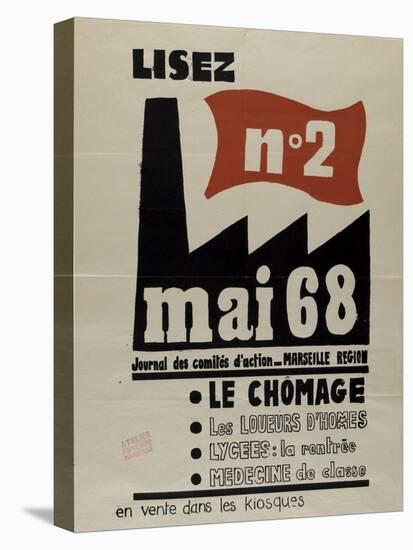 Lisez, n°2, mai 68, Journal des comités d'action-null-Premier Image Canvas