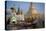 Lit Candles Placed by Devotees at Sunset at the Shwesagon Pagoda, Yangon, Myanmar (Burma)-Annie Owen-Premier Image Canvas