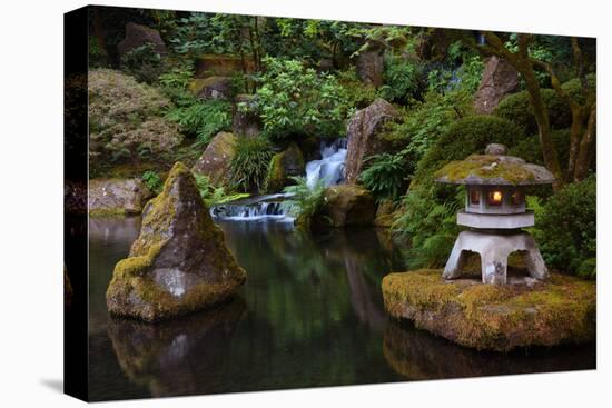 Lit Pagoda, Portland Japanese Garden, Portland, Oregon, USA, Pr-Michel Hersen-Premier Image Canvas