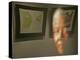 Lithograph by Nelson Mandela is Seen Reflected on a Photographic Portrait of Mandela-null-Premier Image Canvas