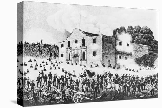 Lithograph of the Siege of the Alamo-null-Premier Image Canvas