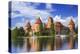 Lithuania, Vilnius. Trakai Castle reflected in Galve lake-Miva Stock-Premier Image Canvas