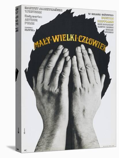 Little Big Man, (aka Maly Wielki Czlowiek), Polish poster, Dustin Hoffman, 1970-null-Stretched Canvas