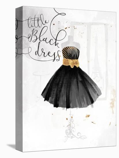 Little Black Gold Dress-OnRei-Stretched Canvas