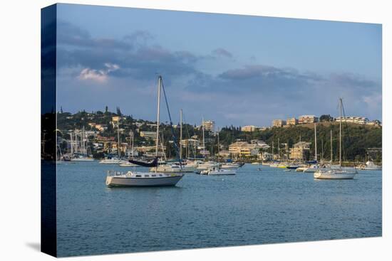 Little boats in the Magenta Port Sud, bay, Noumea, New Caledonia, Pacific-Michael Runkel-Premier Image Canvas