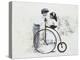 Little Boy and Girl by Old Fashioned Bicycle-Nora Hernandez-Premier Image Canvas