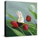 Little Bunny Rabbits in the Tulips-sylvia pimental-Stretched Canvas