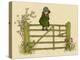 Little Child Sitting on a Fence-Kate Greenaway-Stretched Canvas