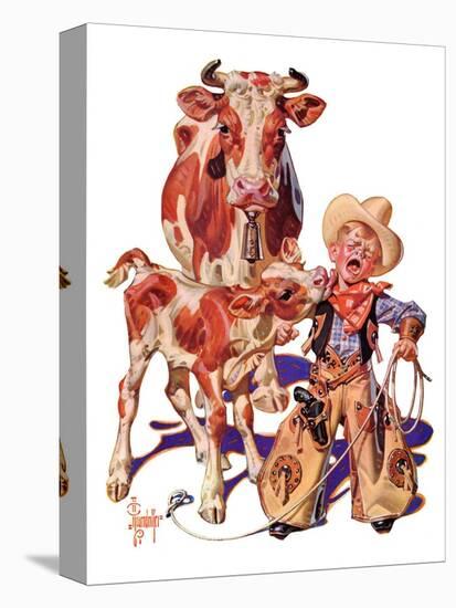 "Little Cowboy Takes a Licking,"August 20, 1938-Joseph Christian Leyendecker-Premier Image Canvas