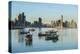 Little fishing boats and the skyline of Panama City, Panama, Central America-Michael Runkel-Premier Image Canvas