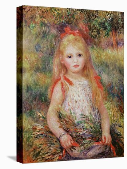 Little Girl Carrying Flowers, or the Little Gleaner, 1888-Pierre-Auguste Renoir-Premier Image Canvas