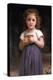 Little Girl Holding Apples in Her Hands-William Adolphe Bouguereau-Stretched Canvas