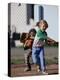 Little Girl Playing Softball-Bob Winsett-Premier Image Canvas