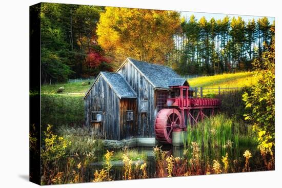 Little Grist Mill In Autumn Colors-George Oze-Premier Image Canvas