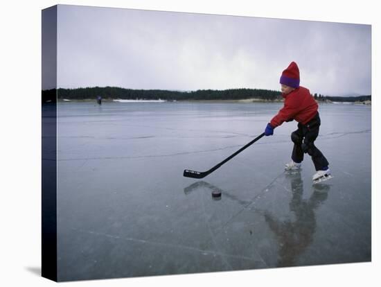 Little Hockey Player-null-Premier Image Canvas