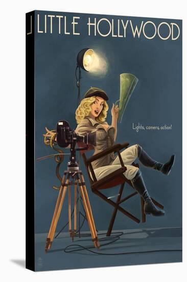 Little Hollywood - Kanab, Utah - Directing Pinup Girl-Lantern Press-Stretched Canvas