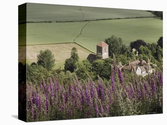 Little Malvern Village, Viewed from Main Ridge of the Malvern Hills, Worcestershire, England-David Hughes-Premier Image Canvas