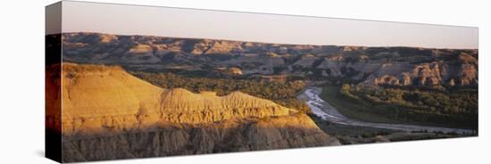 Little Missouri River, Badlands, Theodore Roosevelt National Park, North Dakota, USA-null-Premier Image Canvas