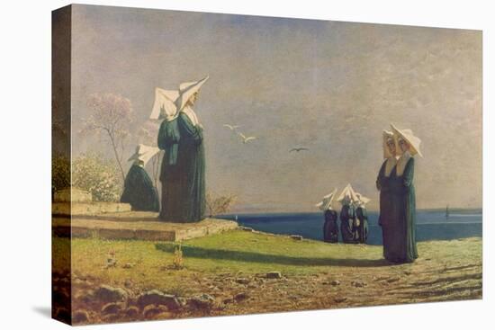 Little Nuns by the Sea (Monachine in Riva Al Mare)-Vincenzo Cabianca-Premier Image Canvas