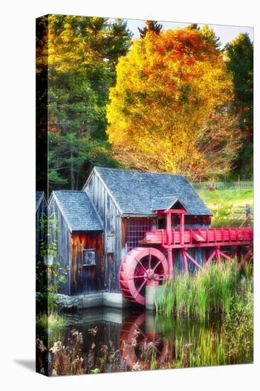 Little Red Grist Mill In Vermont-George Oze-Premier Image Canvas