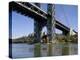 Little Red Lighthouse Under George Washington Bridge, New York, USA-Peter Scholey-Premier Image Canvas