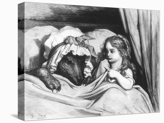 Little Red Riding Hood and the Wolf', Illustration from 'Les Contes De Perrault'-Gustave Doré-Premier Image Canvas